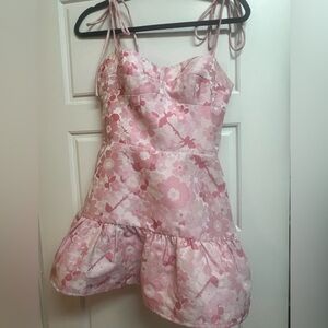 Amanda Uprichard pink floral romper size small worn once